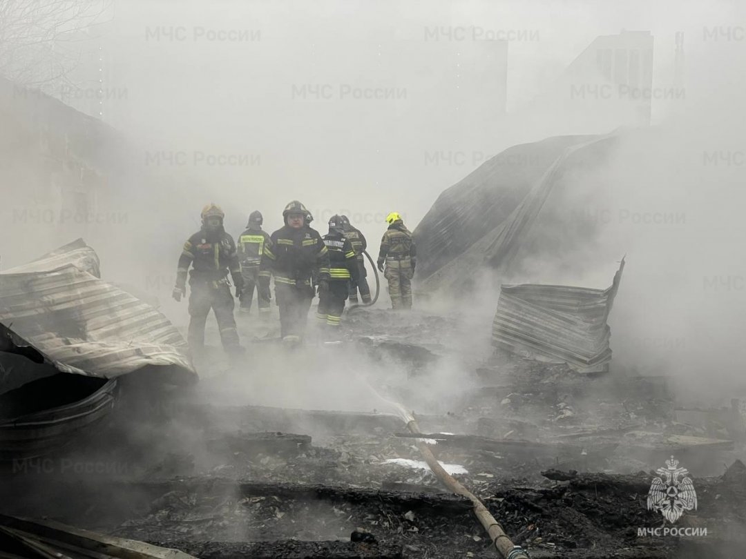 Пожар в нежилом здании в городском округе Ленинский